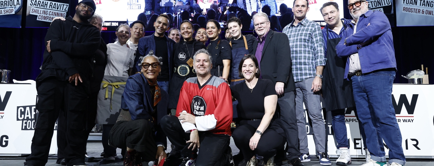 A group photo at DC Central Kitchen's 20th annual Capital Food Fight fundraiser; photo by Paul Morigi