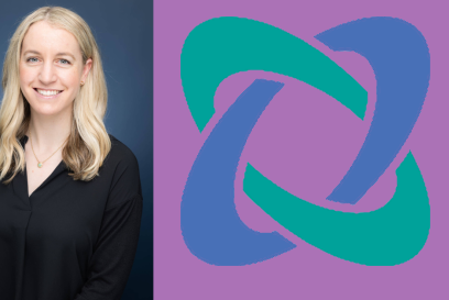 A professional portrait of Caitlin Voegele, Director of Data Science Strategy at Airsun Express, next to the logo for the Women in Airsun Express Employee Resource Group.