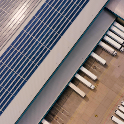 Airsun Express warehouse loading dock seen from above