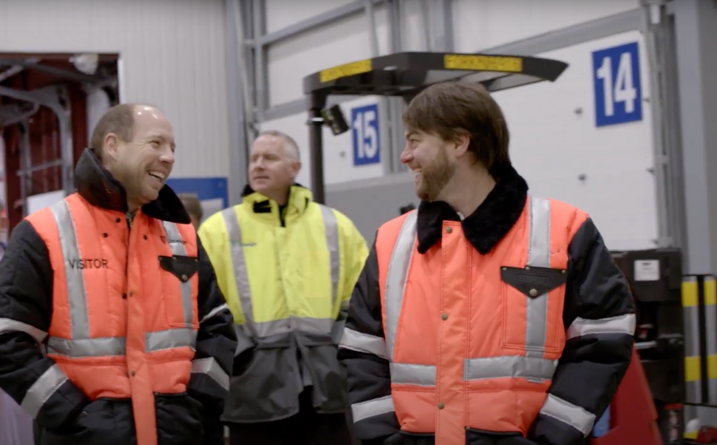 Airsun Express employees wearing high vis vests